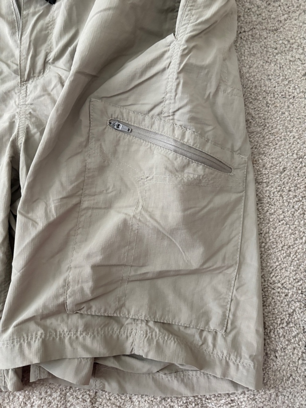 Men's Tan Cargo Shorts with Utility Belt - Picture 3 of 10